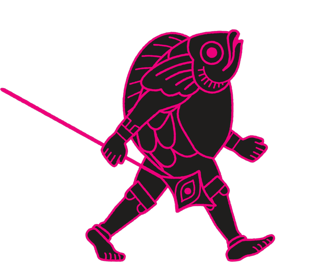 Original PEZ GORDO walking fish artwork.
